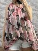 Muslin Floral Balloon Top/Pink