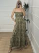 Wasp Nest Boho Maxi Dress/Khaki