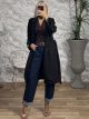 Suede Trench Coat/Black