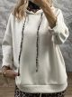 Leopard Hood Sweatshirt-3159/Vanilla