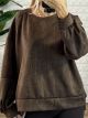 Oversized Effect Sweatshirt/Chocolat