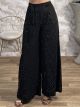 Wide Strass Pants/Black