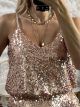 Sequin Lingerie Top/RoseGold