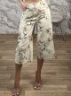 Floral Denim Long Shorts-8239/Pink Flower