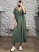 Hooded-Casual Dress-20087/Khaki