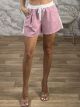 Highwaist Stripe Shorts-18732/Pink