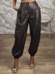 Balloon Leather Pants-13130/Chocolat
