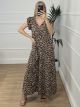 Ruffle Jumpsuit Animal/Leopard