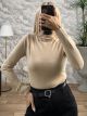 Viscose TurtleNeck Top-3080/Beige