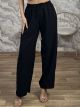 Cotton&Linen Pants-5966/Black
