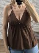 Studs Viscose Top-268188/Chocolat