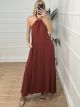 OpenBack Golden Detail Dress/Ecai
