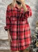 Long Checkered Shirt/Red