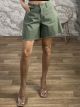 Wide Cotton Shorts-26597/Khaki