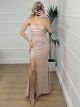 Maxi Glitter Mermaid Dress/RoseGold