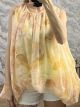 Muslin Floral Balloon Top/Yellow