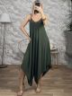 Sleeveless Asymmetrical Jumpsuit-82865/Khaki