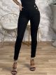 Buttons Elastic Leggings-917