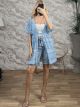 ShortSleeve Crochet Kimono/Ciel