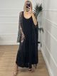 Net Maxi Kimono/Black-Silver