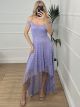 Lace Asymmetrical Dress/Lilac