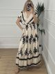 Maxi Boho Dress-2510/Beige