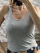 Cotton Athletic Rip Top-628/Grey