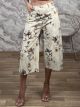 Floral Denim Long Shorts-8239/Ciel Flower