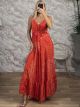Silk Ruffled Maxi Dress-921/N1