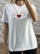 MY HEART Cotton T-Shirt/White