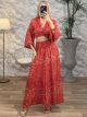 Μεταξωτό Σετ Παντελόνα-2020 Golden Floral/Orange