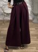 Wide Belt Pants-2025/Burgundy