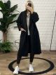 Long Oversized Coat-5360/Black