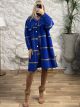 Plus Size Plaid Coat/Royal Blue2