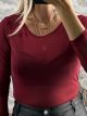 C-Through Top-8520/Burgundy