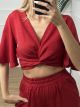 Glow Crop Top/Red