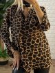 Muslin Shirt-Plus Size/Giraffe Camel