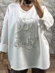 Pearly Teddy Sweatshirt/White