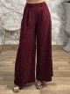 Wide Strass Pants/Burgundy