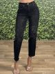 Elastic Wide Strass Pants-718/Black