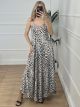 Silk Leopard Oversized Dress-1090/White