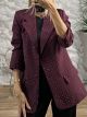 Σακάκι Oversized Strass/Burgundy