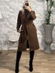 Cross Belt Coat/Chocolat