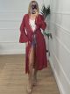Cabbana Sleeve Kimono/Burgundy