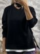 Double Viscose Zippers Sweatshirt-NEW/Black