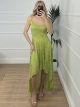 Lace Asymmetrical Dress/Lime