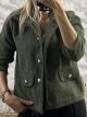 Viscose Gold Buttons Jacket/Khaki