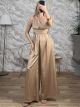 Polymorphic Satin Jumpsuit/Beige