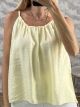 Asymmetrical Viscose Top-47328/Yellow