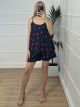 Cherries Shorts Set/Navy Blue
